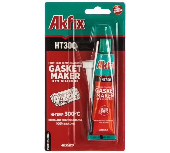 Силикон термостойкий Akfix HT300 красный 0,05л 