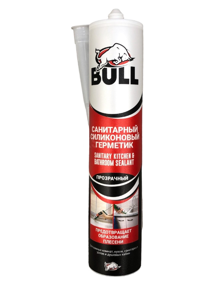 Силикон санитарный Bull прозрачный 0,28 л 