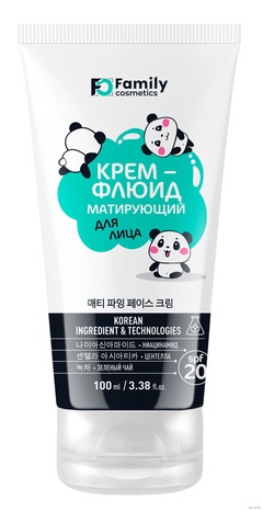 Матирующий крем-флюид  для лица серии Family Cosmetics , 100мл